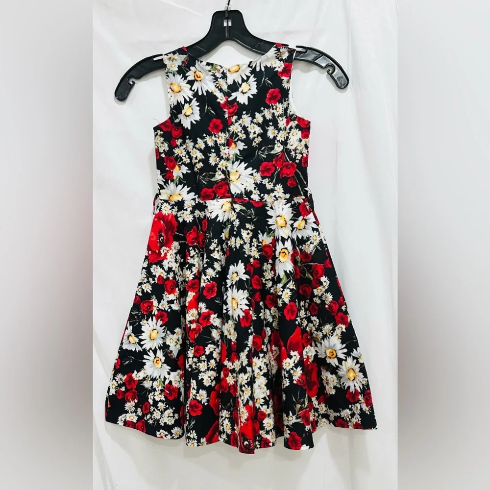 H B B Magic Girls  Dress flowers Lined Size 8 NWT No Belt‎